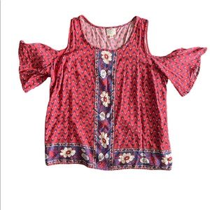 Peak a boo shoulder blouse